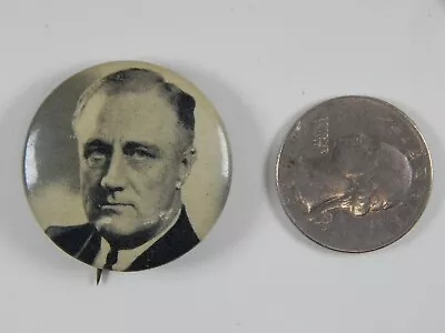 Franklin D Roosevelt FDR Campaign Pin Pinback Button Political President • $9.99