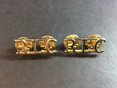 Royal Logistic Corps Pair Of Shoulder Titles Anodised Aluminium AA Unmarked • £5