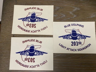 $8 • Buy VA-203 BLUE DOLPHINS A-7 Corsair US NAVY Reserve Attack Squadron STICKERS (3)