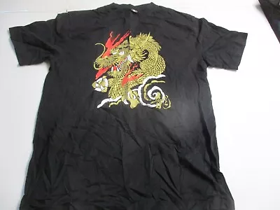 Mens Japan Series Dragon Black T-shirt Sz 2L • $17.49