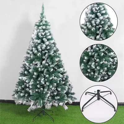 5/6/7/8FT Winter Pinecone Christmas Tree Snowy Decorated Bushy Hinged Branch • $32.99