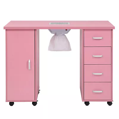 Single Door 4 Drawers Nail Table With Fan For Salon • $210.55