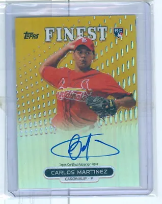 2013 13 Topps Finest Carlos Martinez Rookie RC GOLD Auto Card #d 41/50 • $29.95