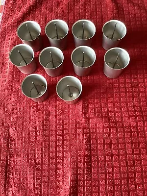 £6.99 • Buy Set Of 10 Metal Candle Moulds For Votives With Wick Pins