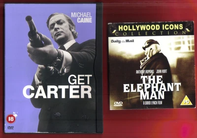 £1.99 • Buy GET CARTER + THE ELEPHANT MAN  DVDS ) Michael Caine, Anthony Hopkins