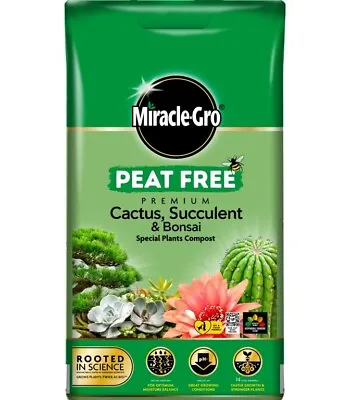Miracle Gro Peat Free Cactus & Bonsai Compost 10L • £8.89