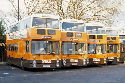 Bus Photo - Harrow Buses Ex GMPTE Daimler Fleetline Line-up YNA328M YNA320M Etc • £1.19