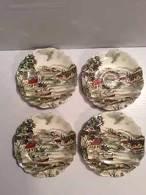 (4)  J & G Meakin Staffordshire England   Welcome Home   51/2  Saucer Plates • $20