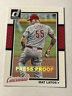 2014 Donruss Press Proofs Gold #284 Mat Latos /99 Cincinnati Reds • $1.99