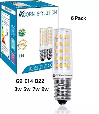 6 X LED Corn Light Bulb E14 E27 B22 G9 Screw Ultra Bright Warm White 3W-5W-7W-9W • £5.89