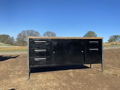 Steelcase Vintage Mid Century Modern Metal Retro Tanker Credenza • $1000