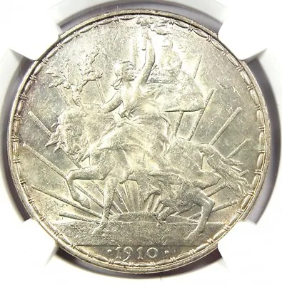 1910 Mexico Peso Silver Coin 1P - Certified NGC Uncirculated Details (UNC MS) • $508.25