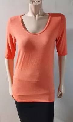 Majestic Paris Neiman Marcus Tshirt Sz 3 Soft Touch Orange  • $21.25