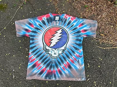 VTG 90s GRATEFUL DEAD Fare Thee Well Single Stitch 1995 Tie Dye Band T Shirt L • $65