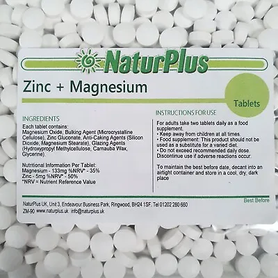Magnesium & Zinc Tabets - NaturPlus • £5.79