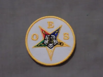 Masonic 2  OES Patch Iron Sew Freemason Fraternity Order Eastern Star NEW! • $7.95