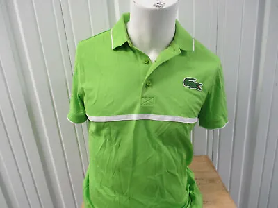 Vintage Lacoste Sport X Miami Tennis Open Itau Medium Collar Sewn Shirt Staff Nw • $29.99