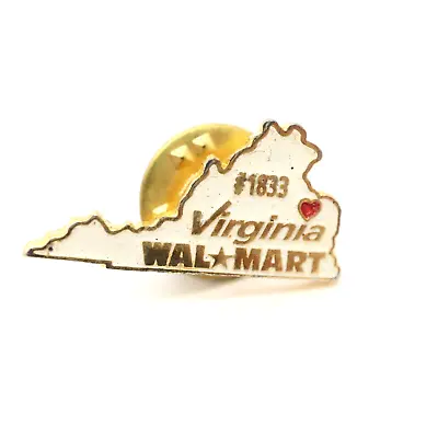 $9.99 • Buy Walmart Employee Pin - Store #1833 Fredericksburg VA - Virginia State Outline