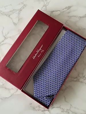 New Authentic Salvatore Ferragamo Men's Silk Satin Twill Tie Ties Accessories • $88.82