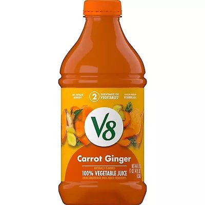 V8 Carrot Ginger 100% Vegetable Juice 46 Fl Oz Bottle • $6.30