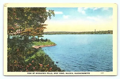 Vintage 1938 Malden Massachusetts MA Middlesex Fells Spot Pond Postcard D22 • $5.25
