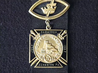 Antique Masonic KT Medal From July 1907 Scranton PA. • $55