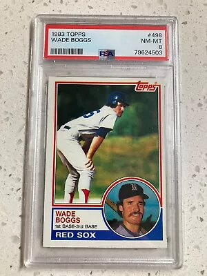 1983 Topps Wade Boggs RC #498 PSA 8 NM-MT • $20