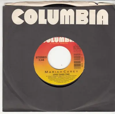 Mariah Carey - Love Takes Time - Original Columbia Records 45 - Great Shape • $7.99