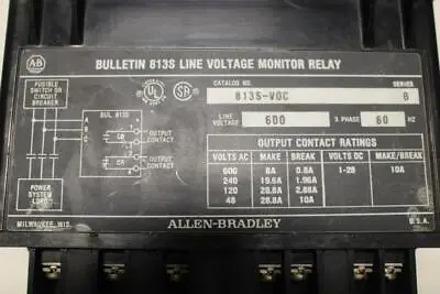 Allen Bradley 813s-voc Line Voltage Monitor Relay • $229