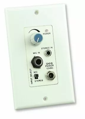 WALL PLATE AMPLIFIER Microphone & Stereo Audio Power Amplifier - A-1328WP • £8