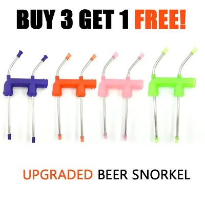2023 Beer Bong Dual Double Funnel Snorkel Drinking Straw Drink Games Party AU • $19.89