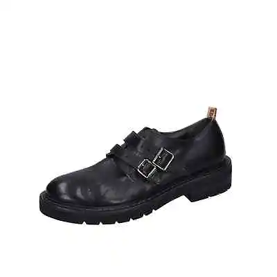 Women's Shoes MOMA 7 (EU 37) Elegant Black Leather EY476-37 • $194.90