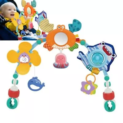 Arched Hanging Pendant Music Toys Plastic Ring Bell Decoration  Baby Stroller • £25.58