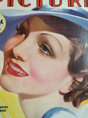 Motion Picture Magazine Claudette Colbert November 1935 COVER ONLY M18 • $39.50