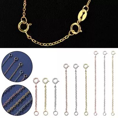 Extender Safety Chain Extender Jewelry Accessories DIY For Bracelet Necklace • £3.68