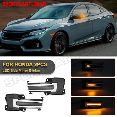 LED Sequential Side Mirror Turn Signal Light For 16-23 Honda Civic Insight Acura • $44.99