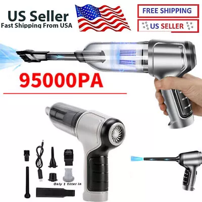 4 In 1 Upgrade Car Vacuum Cleaner Air Blower Wireless Handheld Rechargeable Mini • $15.99