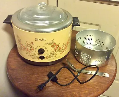 Vintage Flavo-Rite Automatic Electric Cooker Fryer With Basket & Lid M250 WORKS! • $48.99