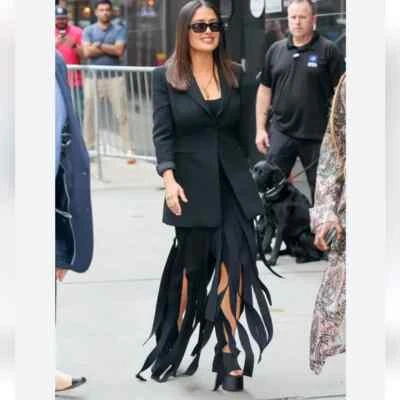 $60 • Buy Zara Long Maxi Fringed Skirt Black Size M L Bloggers Favorite