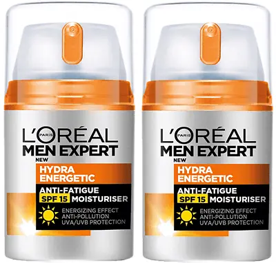 L'Oréal Paris Men Expert Hydra Energetic SPF 15 Vit C & Guarana Moisturiser 2PAC • £16.99