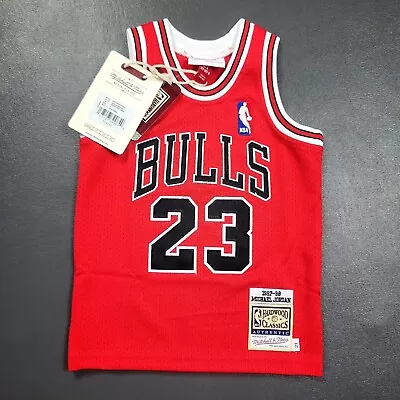 100% Authentic Michael Jordan Mitchell Ness 97 98 Bulls Jersey Size 2T Toddler • $92.65