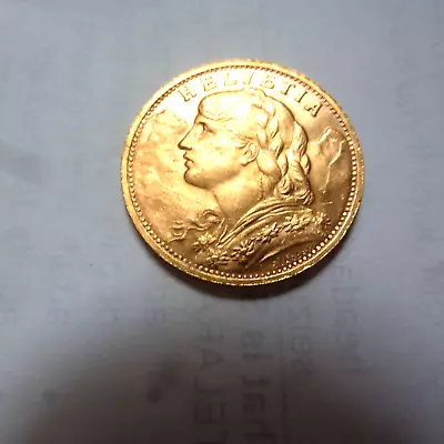 1947-b 20 Francs Switzerland Gold Coin Au • $445