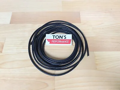 10 Feet Vintage Braided Cloth Covered Primary Wire 16 Gauge 16g Ga Solid Black • $6.99