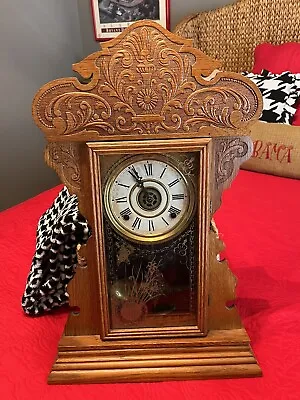 Antique E.N. Welch Walnut Mantel Clock • $100