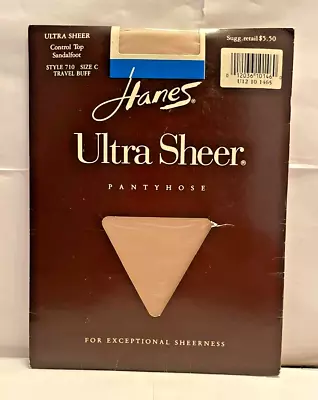Hanes Ultra Sheer Pantyhose Size C Travel Buff Vintage 1989 New In Package • $8
