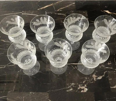 £386.16 • Buy Edinburgh Crystal Thistle Glasses 7 Pc In Set