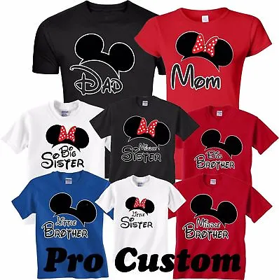 $12.99 • Buy Mom Dad Mickey Minnie Disney Family Vacation  Matching Cute T-Shirt