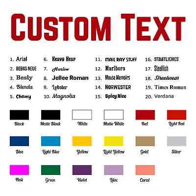 CUSTOM TEXT Vinyl Decal Stickers | PERSONALIZED LETTERING  For Car Window Wall • $2.25