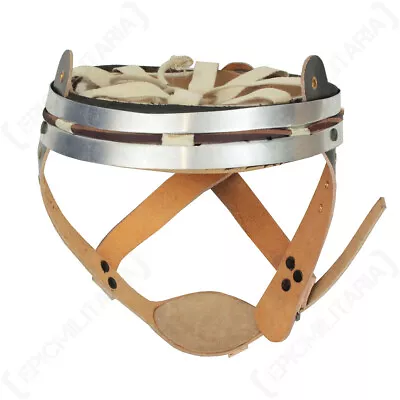 £51.95 • Buy WW2 British Paratrooper Helm Liner - Leather Metal Military Army Reproductions