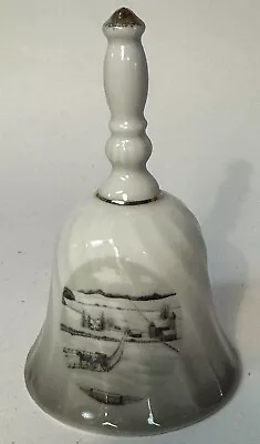 Vintage Farm Winter Scene Porcelain Bell • $3.86